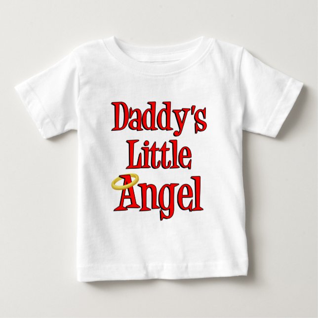Camiseta Para Bebê Pai Little Angel (Frente)