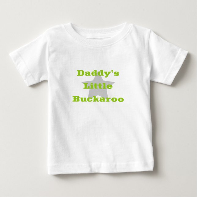 Camiseta Para Bebê Pai Little Buckaroo (Frente)
