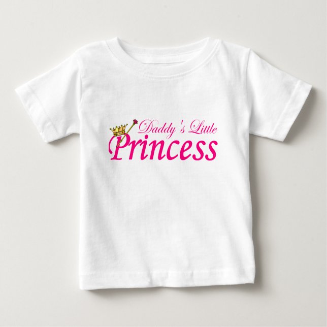 Camiseta Para Bebê Pai Little Princess (Frente)
