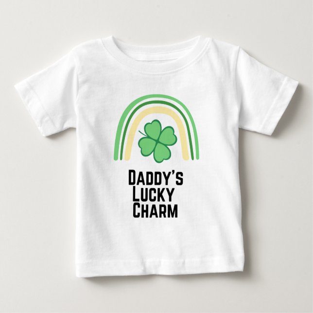 Camiseta Para Bebê Pai Luck Charm (Frente)