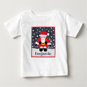 Camiseta Para Bebê Pai Natal Personalizado, Papai Noel