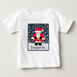 Camiseta Para Bebê Pai Natal Personalizado, Papai Noel