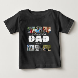Camiseta Para Bebê Pai, Nós Amamos Você – Dia dos Pais 6 Colagem de F