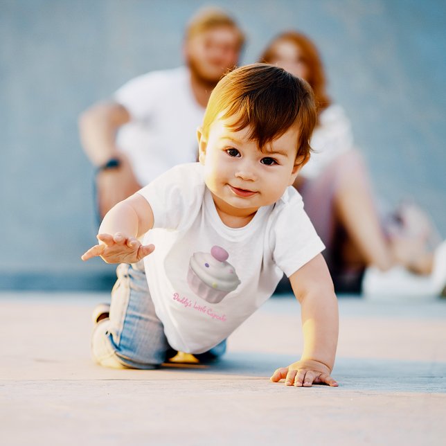 Camiseta Para Bebê Pai pequeno (Criador carregado)