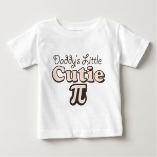 Camiseta Para Bebê Pai Pequeno Cutie Pi Criança Longa Folga