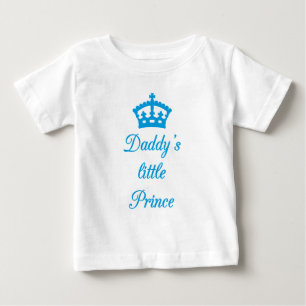 Camiseta Para Bebê Pai pequeno príncipe, design de texto com coroa