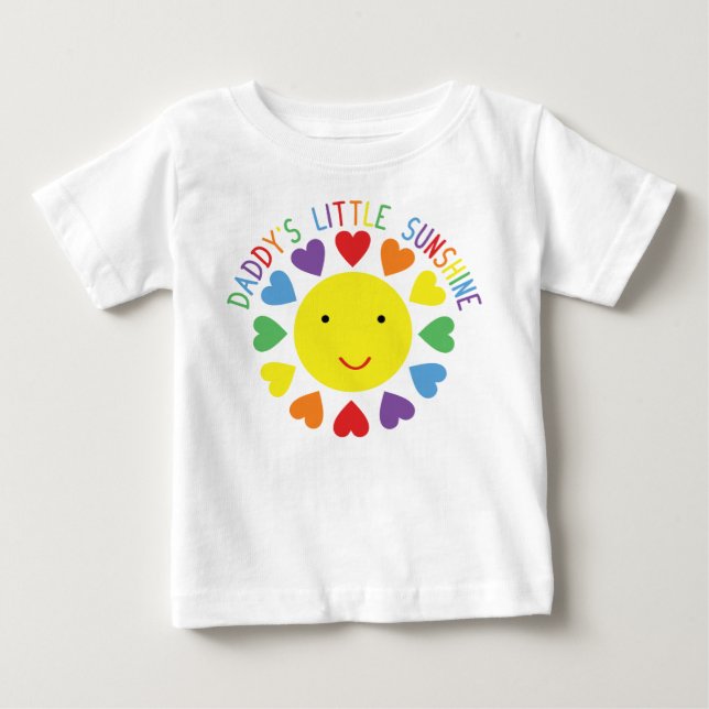Camiseta Para Bebê Pai Pequeno Sol (Frente)