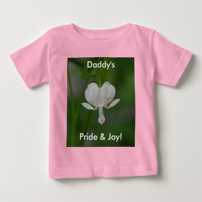 Camiseta Para Bebê Pai Pride e Joy (Frente)