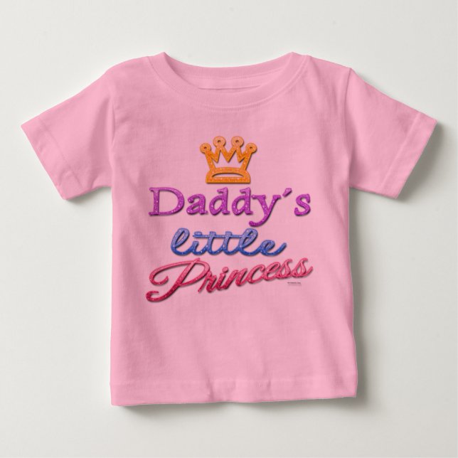 Camiseta Para Bebê Pai Princesa Bebê Toddler (Frente)