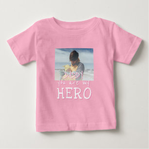 Camiseta Para Bebê Pai que você seja minha foto do Pai Hero Typograf