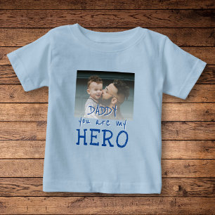 Camiseta Para Bebê Pai que você seja minha foto do Pai Hero Typograf