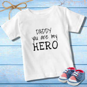 Camiseta Para Bebê Pai que você seja minha Tipografia B&W Simples Her