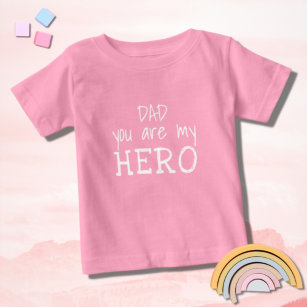 Camiseta Para Bebê Pai rosa você é minha tipografia desenhada pela mã