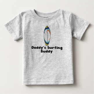 Camiseta Para Bebê Pai Surfing Buddy
