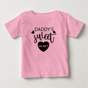 Camiseta Para Bebê Pai Sweet Heart