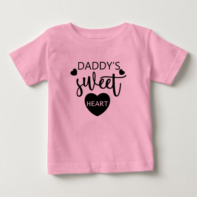 Camiseta Para Bebê Pai Sweet Heart (Frente)