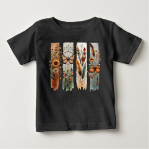 Camiseta Para Bebê Painel de Arte da Natureza da Boêmia