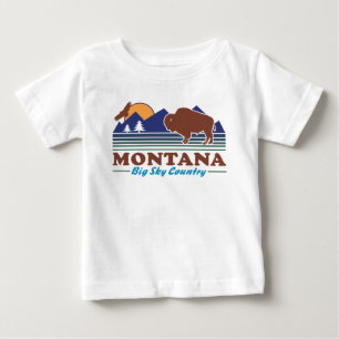 Camiseta Para Bebê País grande do céu de Montana