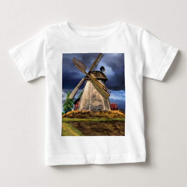 Camiseta Para Bebê Paisagem e Clima nos Países Baixos Bebê T-Shirt (Frente)