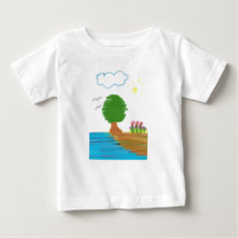 Camiseta Para Bebê paisaje