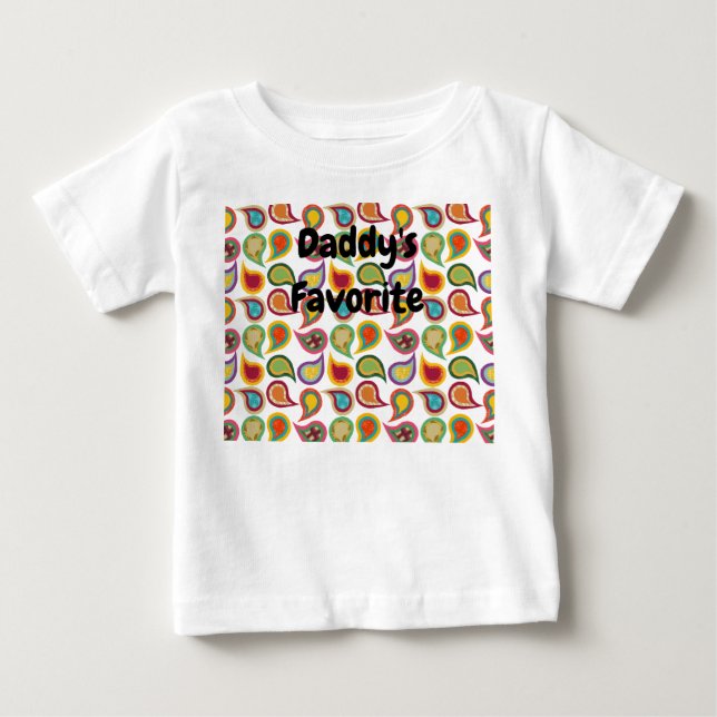 Camiseta Para Bebê Paisleys Atômicos  (Frente)