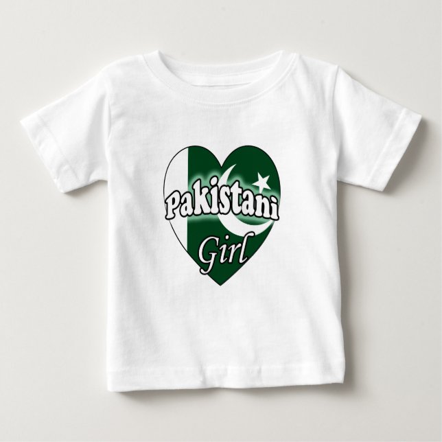 Camiseta Para Bebê Pakistani Girl (Frente)