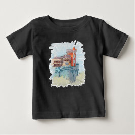 Camiseta Para Bebê Palácio Pena em Sintra, Portugal