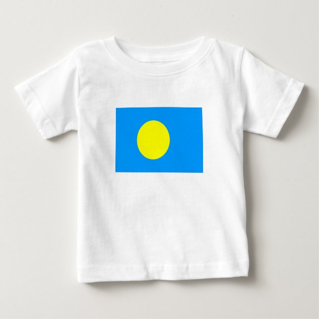 Camiseta Para Bebê Palau Flag (Frente)