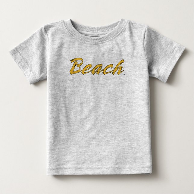 Camiseta Para Bebê Palavra de Praia (Frente)