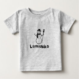 Camiseta Para Bebê Palavra finlandesa para o boneco de neve