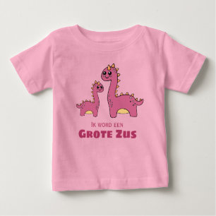 Camiseta Para Bebê Palavra Ik een grote zus