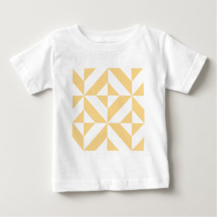 Camiseta Para Bebê Pale Melon Geométrico Deco Cube