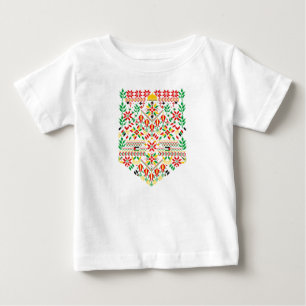 Camiseta Para Bebê Palestina Tatreez Embroderia Tradicional