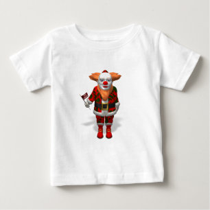 Camiseta Para Bebê Palhaço Santa Claus