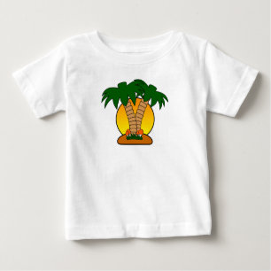 Camiseta Para Bebê Palm Tree