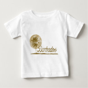 Camiseta Para Bebê Palmeira Barbados