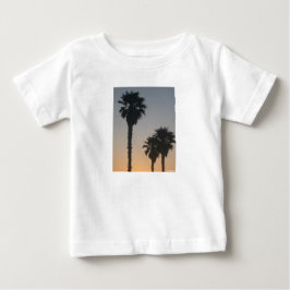Camiseta Para Bebê Palmeiras Ao Pôr do Sol
