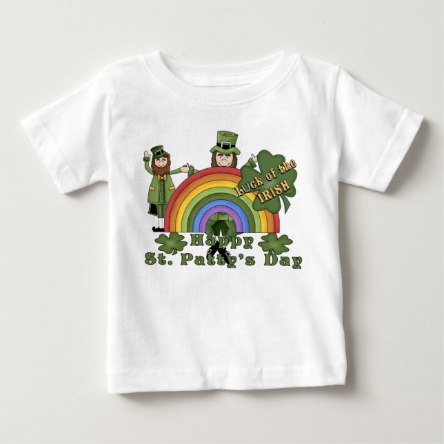 Camiseta Para Bebê Pancadinha do arco-íris (Frente)