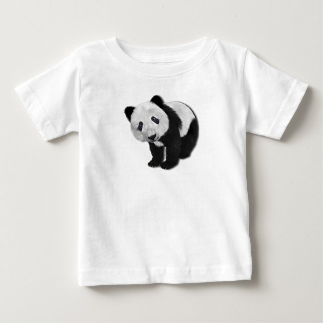 Camiseta Para Bebê Panda. (Frente)