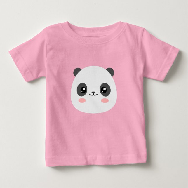 Camiseta Para Bebê Panda (Frente)