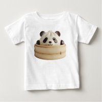 Panda Adorável Bao Bun Cesto de Bambu