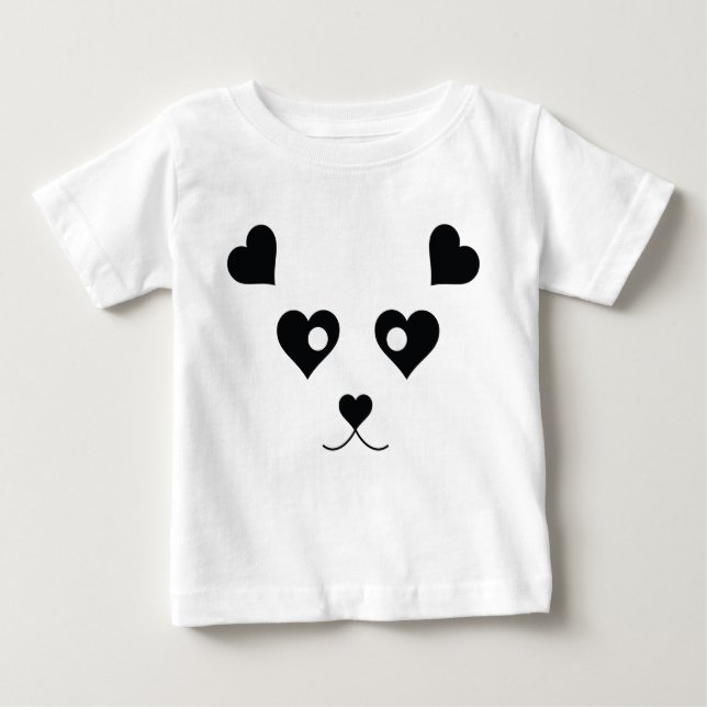 CAMISETA PARA BEBÊ PANDA AMOR (Frente)
