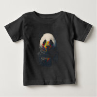 Panda Astronauta com Salpico de Tinta Neon 
