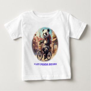 Camiseta Para Bebê Panda Bears