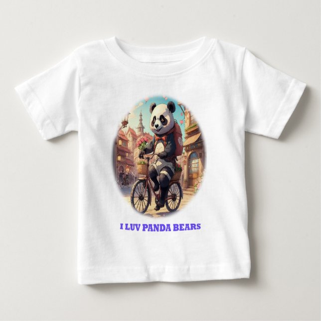 Camiseta Para Bebê Panda Bears (Frente)