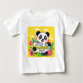 Camiseta Para Bebê Panda Bonita "Tenha Um Dia Pandástico"