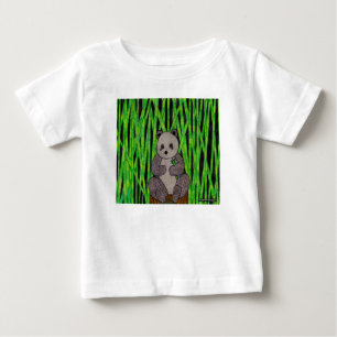 Camiseta Para Bebê Panda (branca) - Camisa-bebê