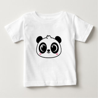 Camiseta Para Bebê Panda cara fofa