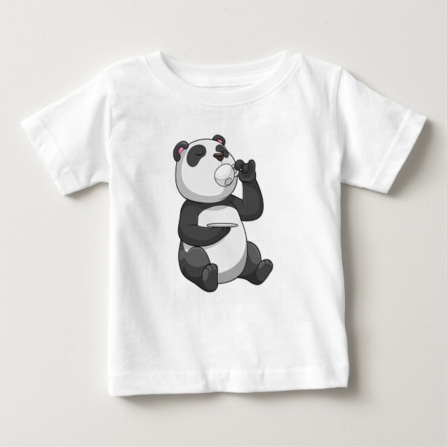 Camiseta Para Bebê Panda com a Taça Tea (Frente)