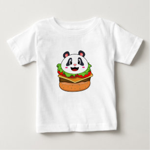 Camiseta Para Bebê Panda com o Burger